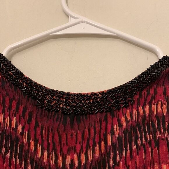 Cache high low sleeveless beaded blouse Size S New - Picture 2 of 9